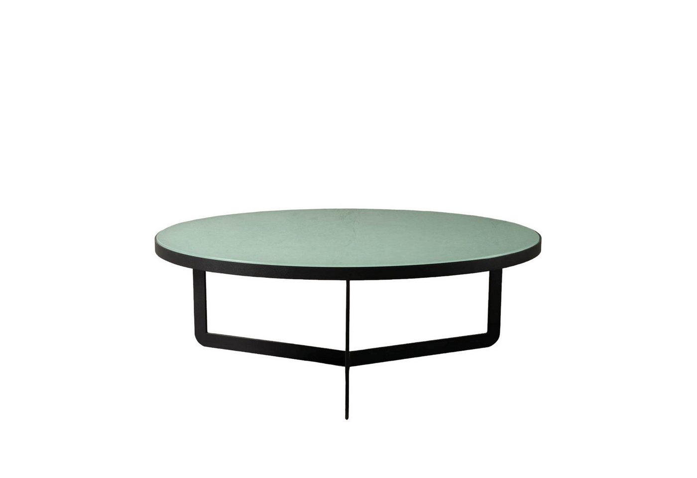 MAGNA Atelier Couchtisch OSAKA aus recycelten Glasscherben, Wohnzimmertisch, nachhaltig, Coffee Table, Metallgestell, 96x35cm von MAGNA Atelier