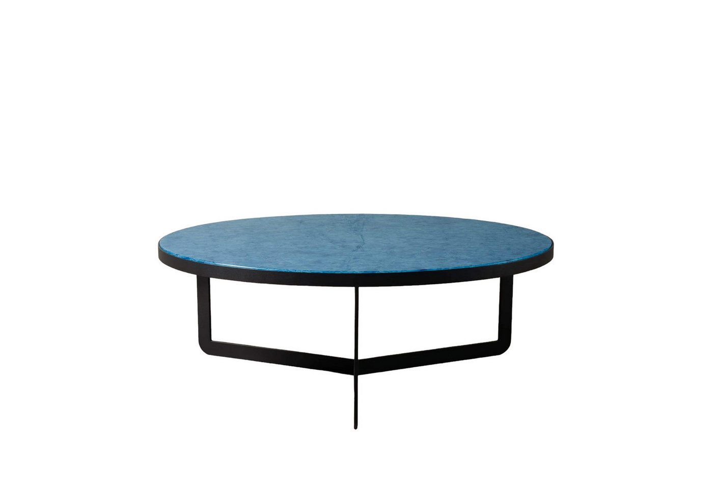 MAGNA Atelier Couchtisch OSAKA aus recycelten Glasscherben, Wohnzimmertisch, nachhaltig, Coffee Table, Metallgestell, 96x35cm von MAGNA Atelier