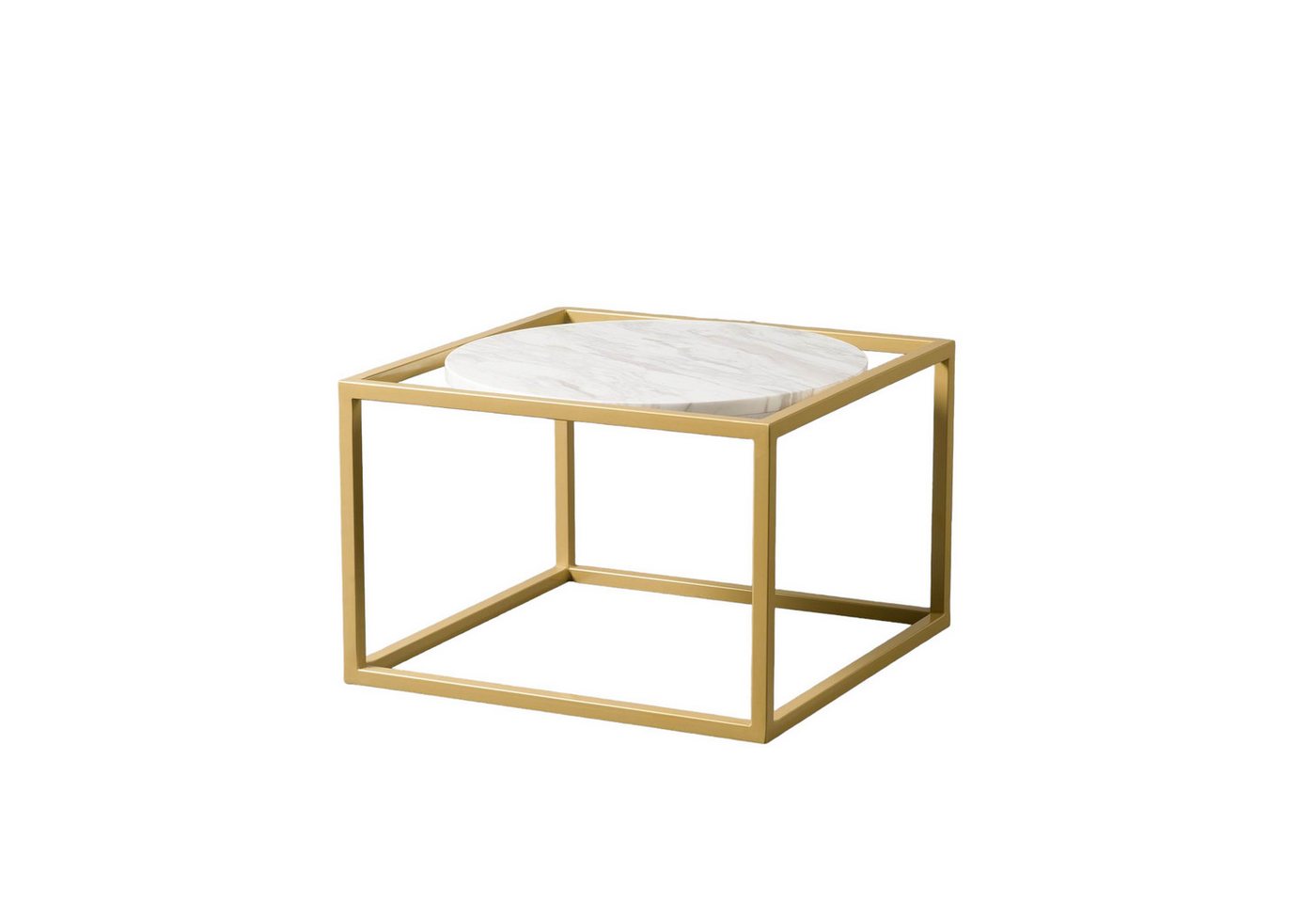 MAGNA Atelier Couchtisch PALERMO mit Marmor Tischplatte, Wohnzimmertisch, nachhaltig, Naturstein, Coffee Table, 54x54x36cm von MAGNA Atelier