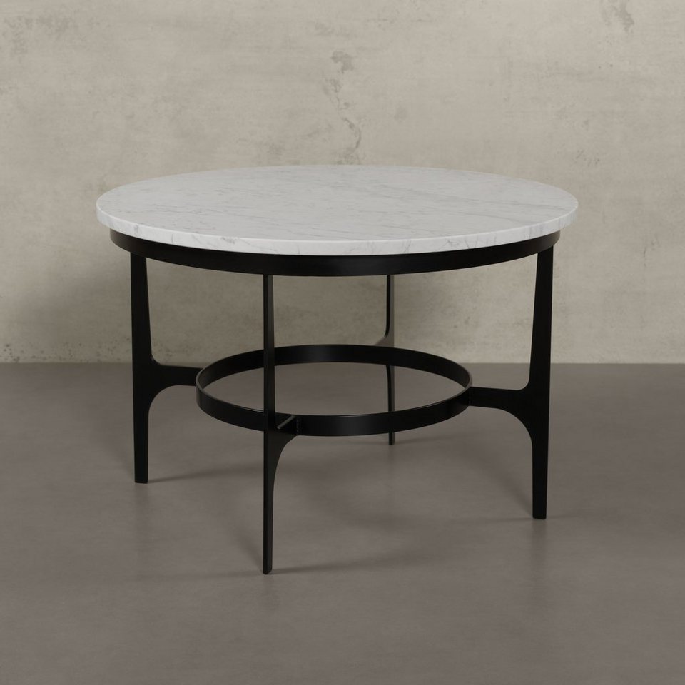 MAGNA Atelier Couchtisch Verona mit Marmor Tischplatte, Kaffeetisch, Wohnzimmertisch, nachhaltig, Unikat, 71x71x45cm von MAGNA Atelier