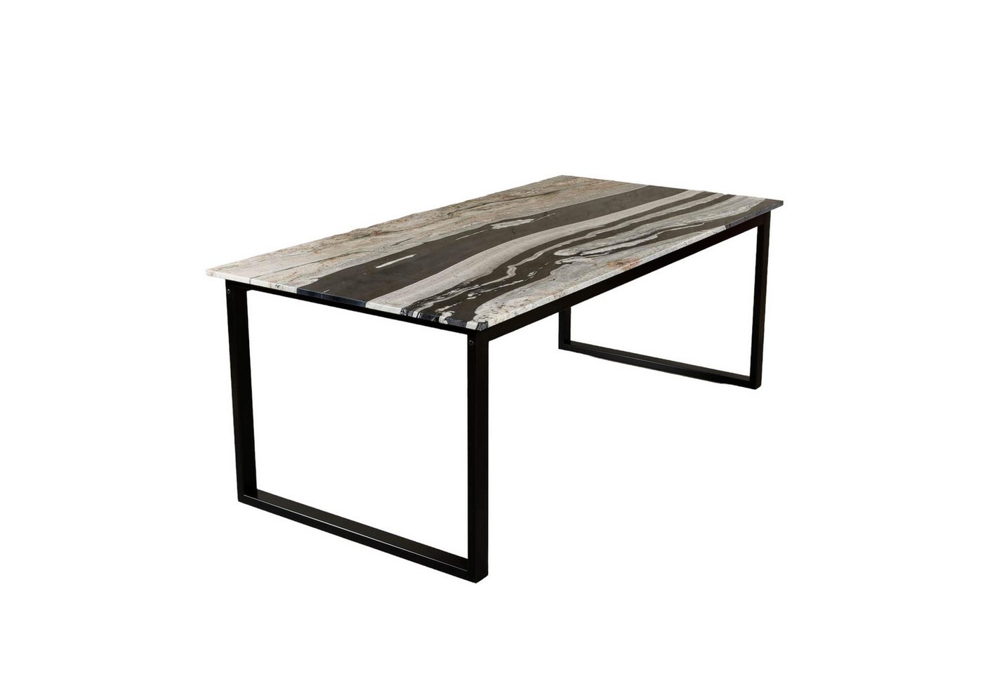 MAGNA Atelier Esstisch BERGEN mit Marmor Tischplatte, Esstisch eckig, Metallgestell, 160x80x75cm & 200x100x75cm von MAGNA Atelier