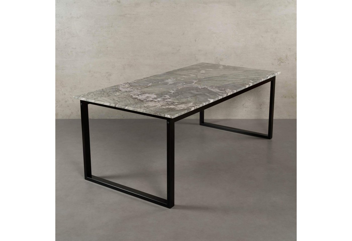 MAGNA Atelier Esstisch BERGEN mit Marmor Tischplatte, Esstisch eckig, Metallgestell, 160x80x75cm & 200x100x75cm von MAGNA Atelier