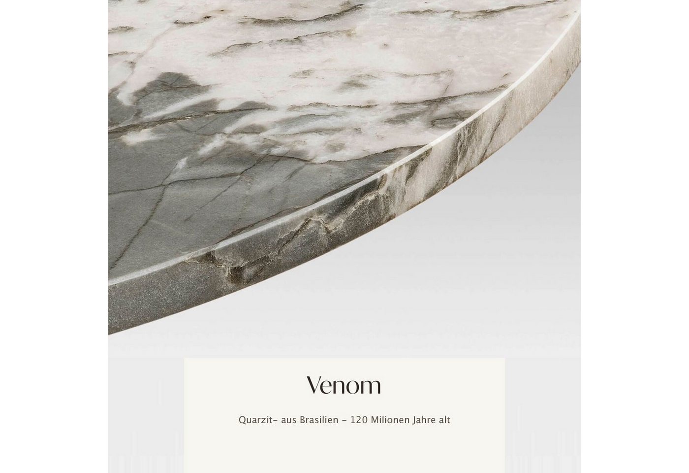 MAGNA Atelier Esstisch BERGEN OVAL mit Marmor Tischplatte, ovaler Marmor Esstisch, Metallgestell, 200x100x75cm von MAGNA Atelier