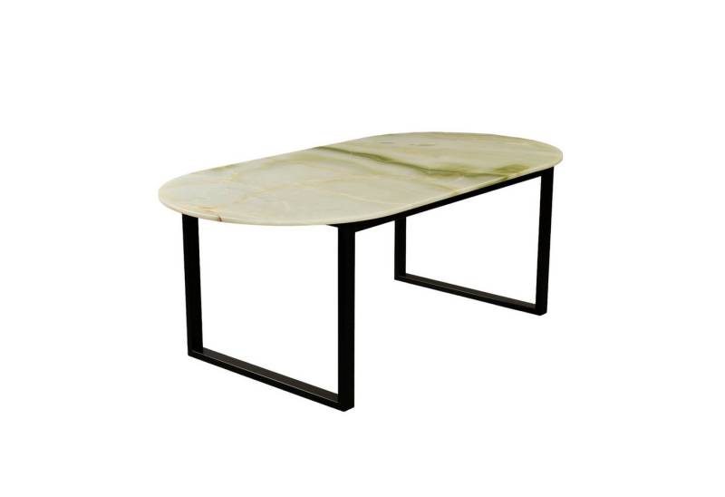 MAGNA Atelier Esstisch BERGEN OVAL aus ECHTEM MARMOR, ovaler Esstisch, Metallgestell, Exclusive Line, 200x100x75cm von MAGNA Atelier