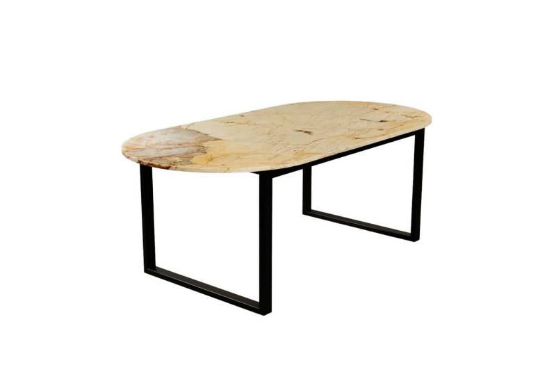 MAGNA Atelier Esstisch BERGEN OVAL aus ECHTEM MARMOR, ovaler Esstisch, Metallgestell, Exclusive Line, 200x100x75cm von MAGNA Atelier
