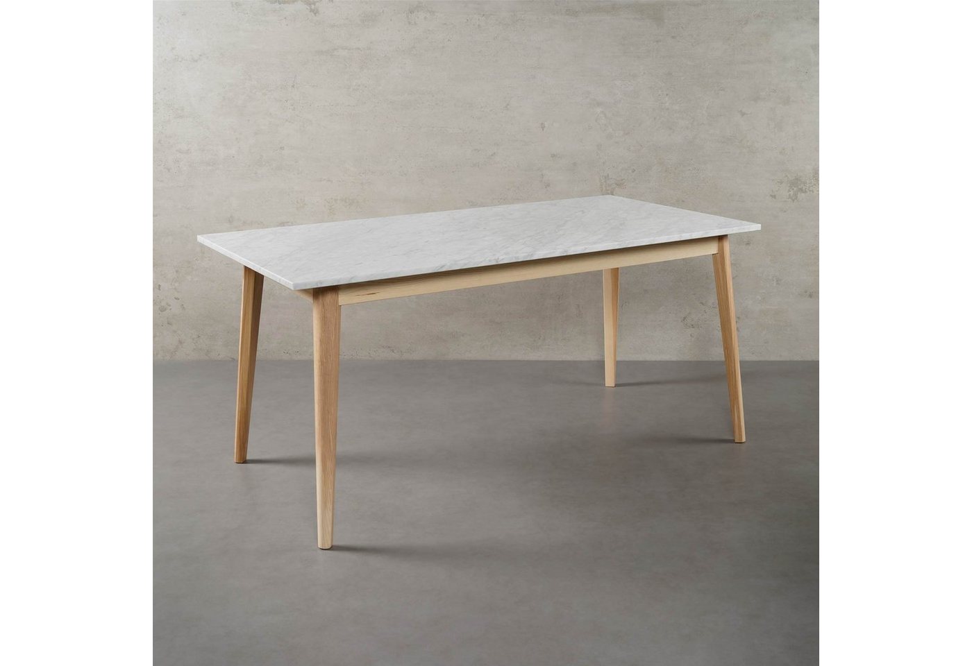MAGNA Atelier Esstisch MALMÖ mit Marmor Tischplatte, Dining Table, Küchentisch, Esche Gestell, 160x80x75cm von MAGNA Atelier