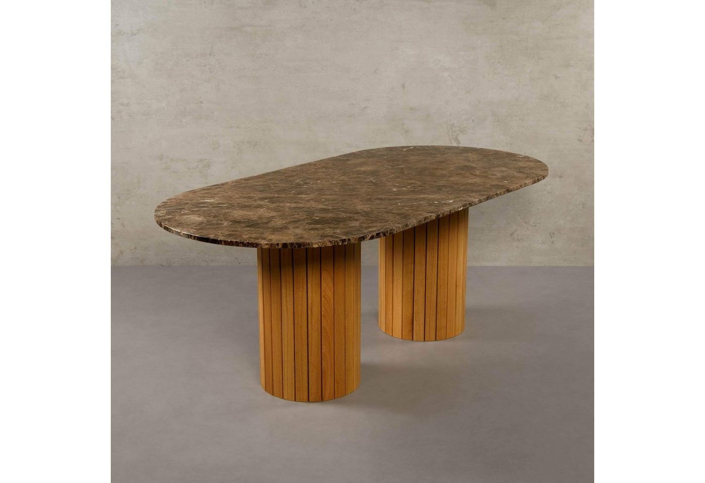 MAGNA Atelier Esstisch Montana mit Marmor Tischplatte, Esstisch, Eichenholz Gestell, Küchentisch, 200x100x76cm von MAGNA Atelier