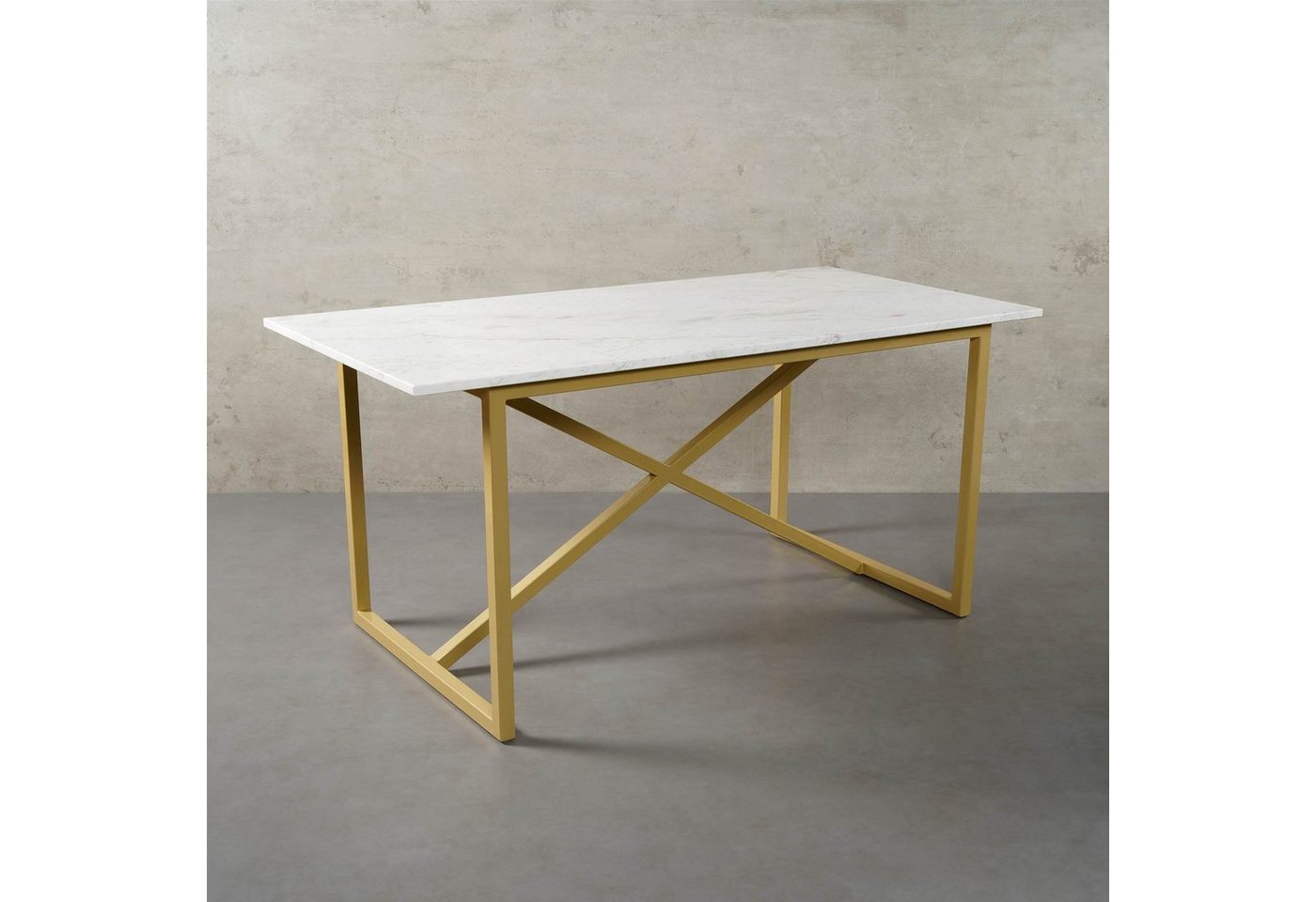 MAGNA Atelier Esstisch PRAG mit Marmor Tischplatte für den Außenbereich, Outdoor Gartentisch, nachhaltig, Naturstein, 200x100x75cm von MAGNA Atelier