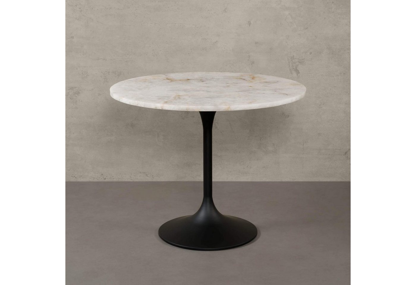 MAGNA Atelier Esstisch Tokio mit exklusiver Marmor Tischplatte, Küchentisch, Dining Table, seltener Naturstein, Unikat, 96x76cm von MAGNA Atelier