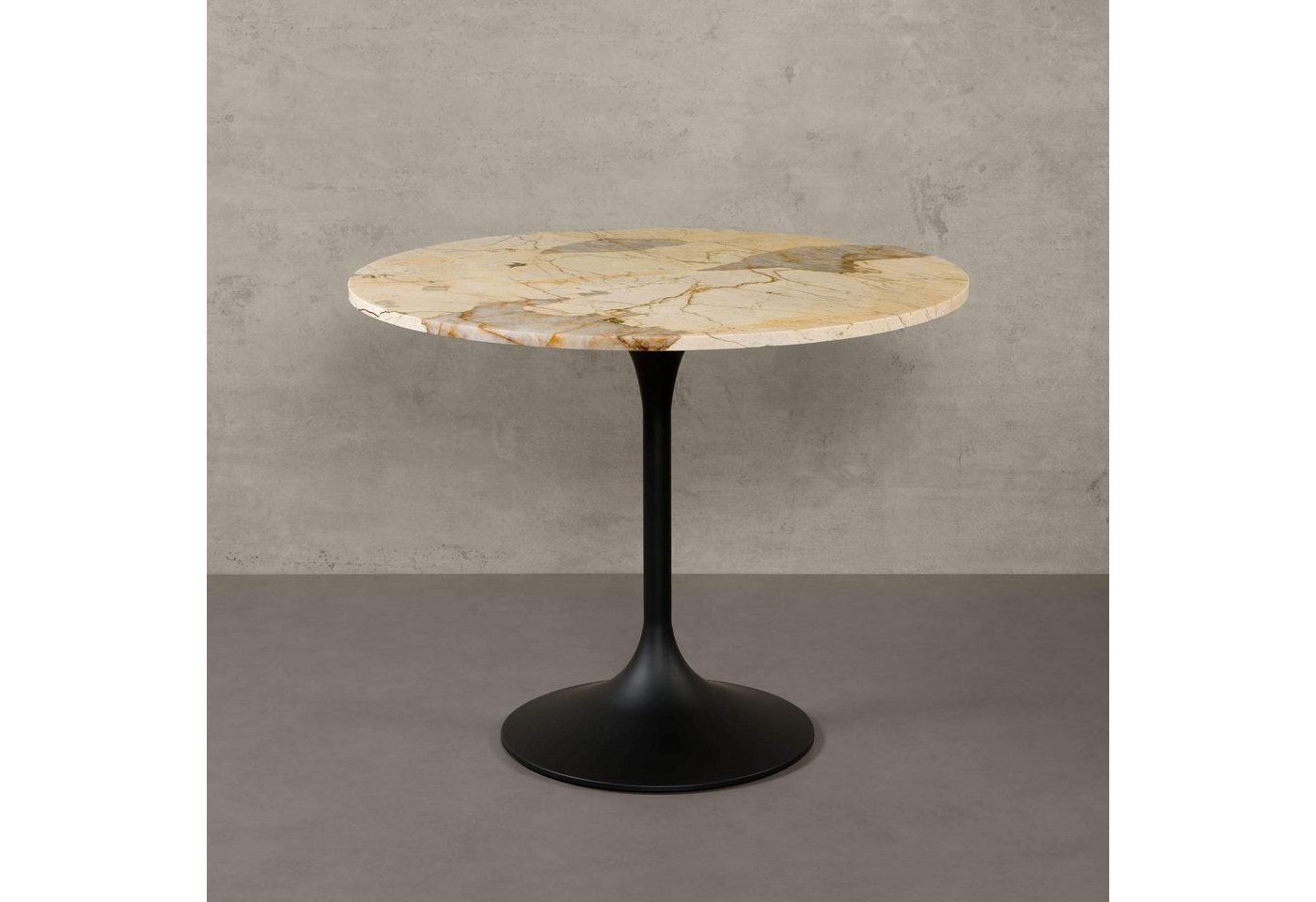 MAGNA Atelier Esstisch Tokio mit exklusiver Marmor Tischplatte, Küchentisch, Dining Table, seltener Naturstein, Unikat, 96x76cm von MAGNA Atelier