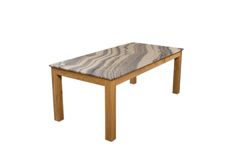 MAGNA Atelier Esstisch VALENCIA aus EXKLUSIVEM MARMOR, Küchentisch, Eichenholz, Naturstein, Unikat, 200x100x75cm von MAGNA Atelier