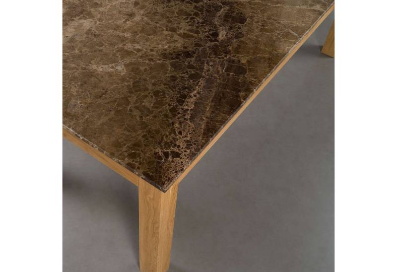 MAGNA Atelier Esstisch VALENCIA mit Marmor Tischplatte, Küchentisch, Unikat, nachhaltig, Naturstein, Oak Wood, 200x100x75cm von MAGNA Atelier