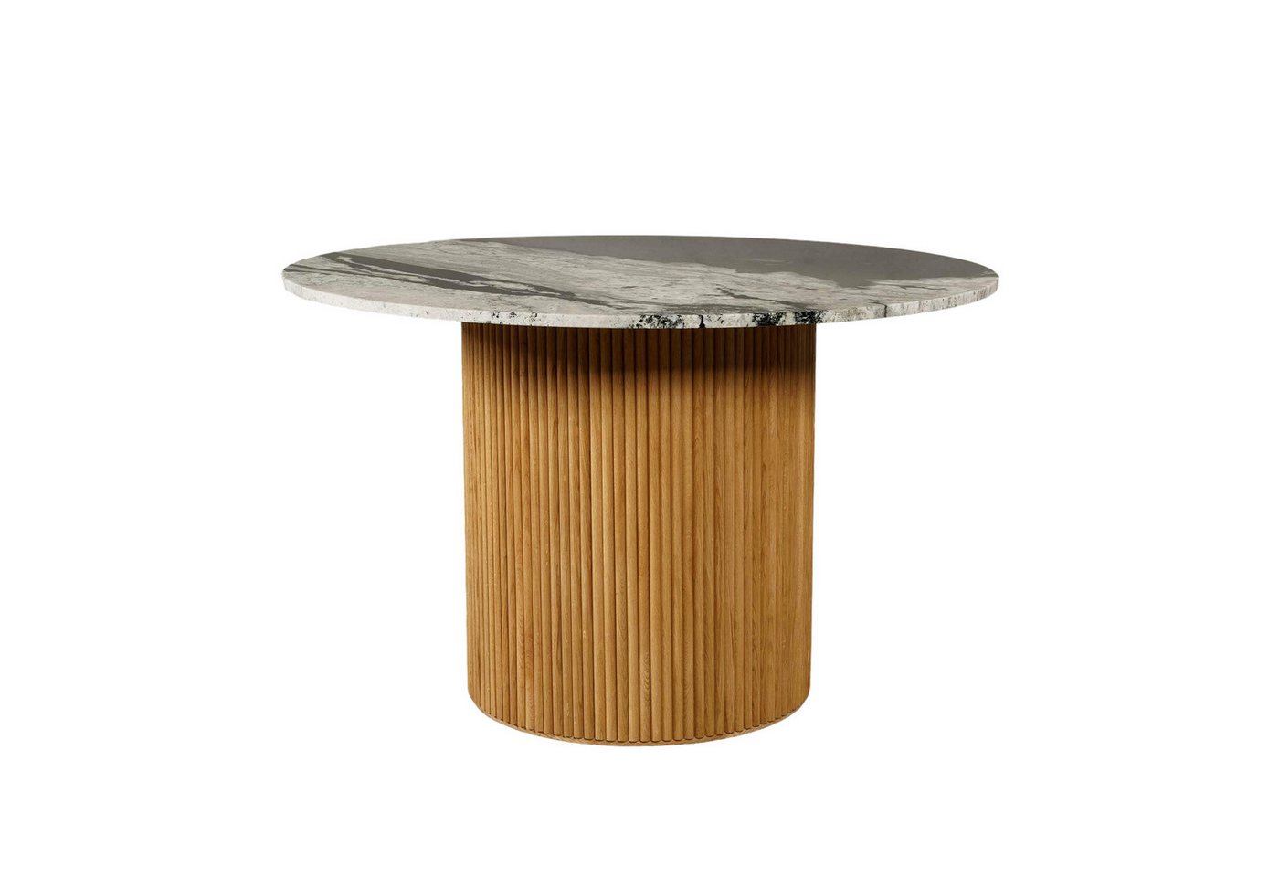 MAGNA Atelier Esstisch VICTORIA mit Marmor Tischplatte (Gestell aus Eichenholz), Küchentisch, Dining Table, Oakwood, Unikat, 120x76cm - Ø140x76cm von MAGNA Atelier