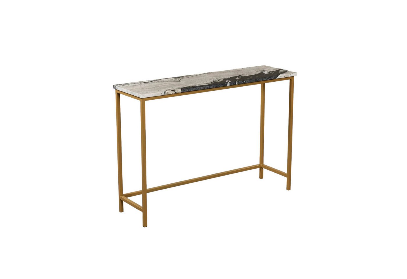 MAGNA Atelier Konsolentisch MONTE CARLO mit Marmor Tischplatte, Ablagetisch, Metallgestell, Naturstein Sideboard, 110x32x70cm von MAGNA Atelier