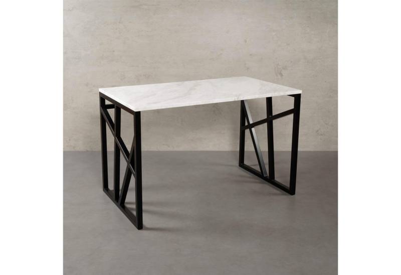 MAGNA Atelier Schreibtisch Pittsburgh Marmor Schreibtisch, Industrielles Design, nachhaltige Materialien von MAGNA Atelier