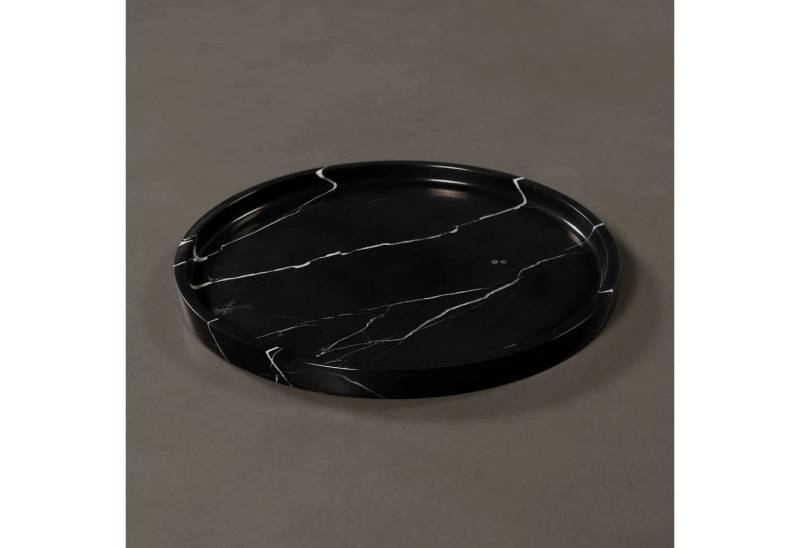 MAGNA Atelier Servierplatte Zürich Marmor Serviertablett, Nero Marquina, (Einzelstück) von MAGNA Atelier