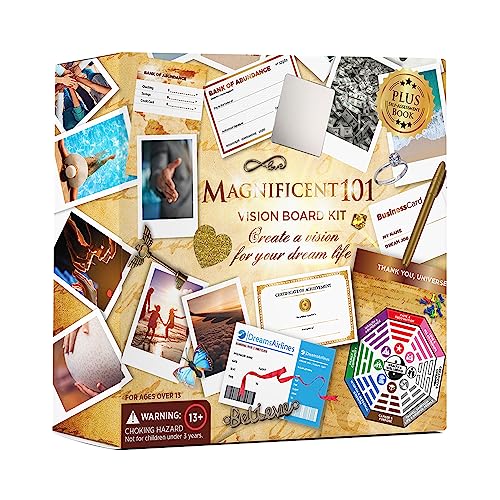 Das 101 große 23" x 17" Feng Shui Vision Board Kit ist ein leistungsstarkes Werkzeug für Frauen, um ihre Lebensziele zu visualisieren und zu manifestieren. von MAGNIFICENT 101