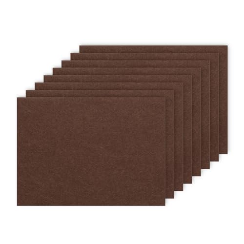 Extra Starke Filzgleiter Selbstklebend 5mm – 8er Set Möbelgleiter 15x11cm Zuschneidbar – Super Klebekraft für schwere Möbel – rutschfest & Kratzschutz –Braun von MAGOSIS