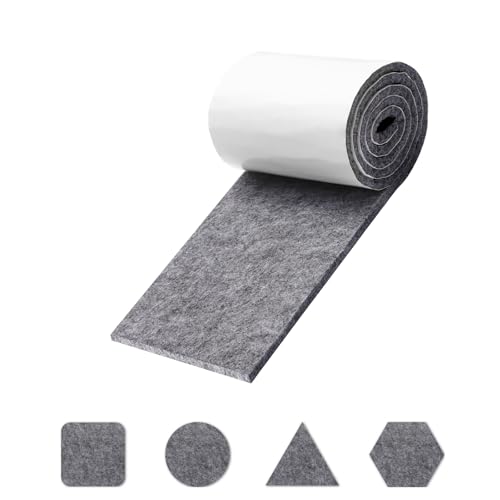 Weiche Filzstreifen Selbstklebend 5mm – Zuschneidbare Möbelgleiter Rolle 1m x 10cm – Für leichtes Gleiten auf Parkett & Fliesen – Geräuscharm & Bodenfreundlich – Dunkelgrau Weiche Filzstreifen Selbstklebend 5mm – Zuschneidbare Möbelgleiter Rolle 1m x 10cm – Für leichtes Gleiten auf Parkett & Fliesen – Geräuscharm & Bodenfreundlich – Dunkelgrau von MAGOSIS