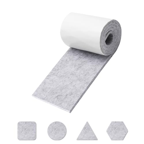 Weiche Filzstreifen Selbstklebend 5mm – Zuschneidbare Möbelgleiter Rolle 1m x 10cm – Für leichtes Gleiten auf Parkett & Fliesen – Geräuscharm & Bodenfreundlich – Hellgrau Weiche Filzstreifen Selbstklebend 5mm – Zuschneidbare Möbelgleiter Rolle 1m x 10cm – Für leichtes Gleiten auf Parkett & Fliesen – Geräuscharm & Bodenfreundlich – Hellgrau von MAGOSIS