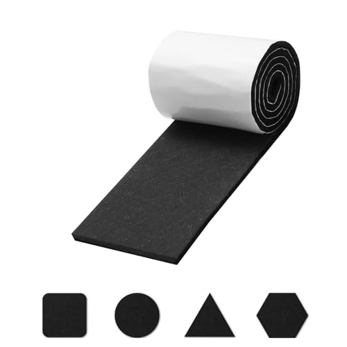 Weiche Filzstreifen Selbstklebend 5mm – Zuschneidbare Möbelgleiter Rolle 1m x 10cm – Für leichtes Gleiten auf Parkett & Fliesen – Geräuscharm & Bodenfreundlich – Schwarz Weiche Filzstreifen Selbstklebend 5mm – Zuschneidbare Möbelgleiter Rolle 1m x 10cm – Für leichtes Gleiten auf Parkett & Fliesen – Geräuscharm & Bodenfreundlich – Schwarz von MAGOSIS