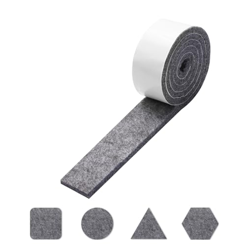 Weiche Filzstreifen Selbstklebend 5mm – Zuschneidbare Möbelgleiter Rolle 1m x 3cm – Für leichtes Gleiten auf Parkett & Fliesen – Geräuscharm & Bodenfreundlich – Dunkelgrau Weiche Filzstreifen Selbstklebend 5mm – Zuschneidbare Möbelgleiter Rolle 1m x 3cm – Für leichtes Gleiten auf Parkett & Fliesen – Geräuscharm & Bodenfreundlich – Dunkelgrau von MAGOSIS