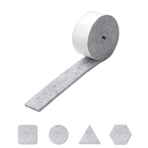 Weiche Filzstreifen Selbstklebend 5mm – Zuschneidbare Möbelgleiter Rolle 1m x 3cm – Für leichtes Gleiten auf Parkett & Fliesen – Geräuscharm & Bodenfreundlich – Hellgrau Weiche Filzstreifen Selbstklebend 5mm – Zuschneidbare Möbelgleiter Rolle 1m x 3cm – Für leichtes Gleiten auf Parkett & Fliesen – Geräuscharm & Bodenfreundlich – Hellgrau von MAGOSIS