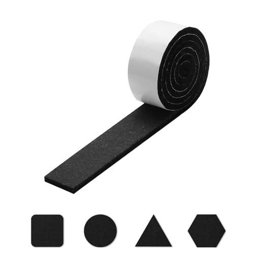 Weiche Filzstreifen Selbstklebend 5mm – Zuschneidbare Möbelgleiter Rolle 1m x 3cm – Für leichtes Gleiten auf Parkett & Fliesen – Geräuscharm & Bodenfreundlich – Schwarz Weiche Filzstreifen Selbstklebend 5mm – Zuschneidbare Möbelgleiter Rolle 1m x 3cm – Für leichtes Gleiten auf Parkett & Fliesen – Geräuscharm & Bodenfreundlich – Schwarz von MAGOSIS