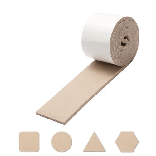Weiche Filzstreifen Selbstklebend 5mm – Zuschneidbare Möbelgleiter Rolle 1m x 5cm – Für leichtes Gleiten auf Parkett & Fliesen – Geräuscharm & Bodenfreundlich – Beige Weiche Filzstreifen Selbstklebend 5mm – Zuschneidbare Möbelgleiter Rolle 1m x 5cm – Für leichtes Gleiten auf Parkett & Fliesen – Geräuscharm & Bodenfreundlich – Beige von MAGOSIS
