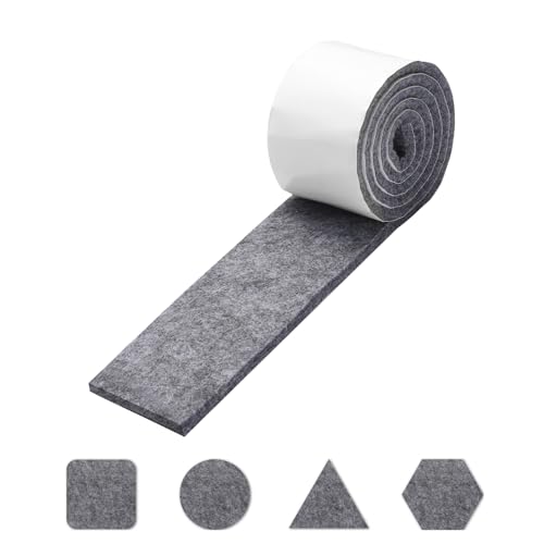 Weiche Filzstreifen Selbstklebend 5mm – Zuschneidbare Möbelgleiter Rolle 1m x 5cm – Für leichtes Gleiten auf Parkett & Fliesen – Geräuscharm & Bodenfreundlich – Dunkelgrau Weiche Filzstreifen Selbstklebend 5mm – Zuschneidbare Möbelgleiter Rolle 1m x 5cm – Für leichtes Gleiten auf Parkett & Fliesen – Geräuscharm & Bodenfreundlich – Dunkelgrau von MAGOSIS