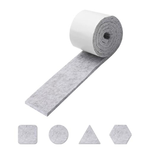 Weiche Filzstreifen Selbstklebend 5mm – Zuschneidbare Möbelgleiter Rolle 1m x 5cm – Für leichtes Gleiten auf Parkett & Fliesen – Geräuscharm & Bodenfreundlich – Hellgrau Weiche Filzstreifen Selbstklebend 5mm – Zuschneidbare Möbelgleiter Rolle 1m x 5cm – Für leichtes Gleiten auf Parkett & Fliesen – Geräuscharm & Bodenfreundlich – Hellgrau von MAGOSIS