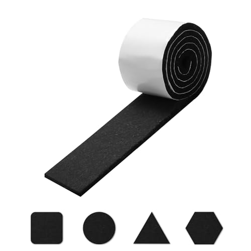 Weiche Filzstreifen Selbstklebend 5mm – Zuschneidbare Möbelgleiter Rolle 1m x 5cm – Für leichtes Gleiten auf Parkett & Fliesen – Geräuscharm & Bodenfreundlich – Schwarz Weiche Filzstreifen Selbstklebend 5mm – Zuschneidbare Möbelgleiter Rolle 1m x 5cm – Für leichtes Gleiten auf Parkett & Fliesen – Geräuscharm & Bodenfreundlich – Schwarz von MAGOSIS