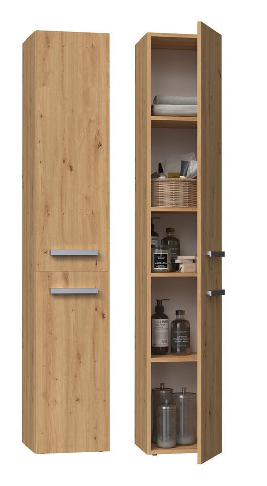 MAGOWA Badkommode BADEZIMMERSCHRANK / REGAL / SÄULE – MODELL NEL II, Höhe 174 cm - Breite 31 cm - Tiefe 30 cm von MAGOWA