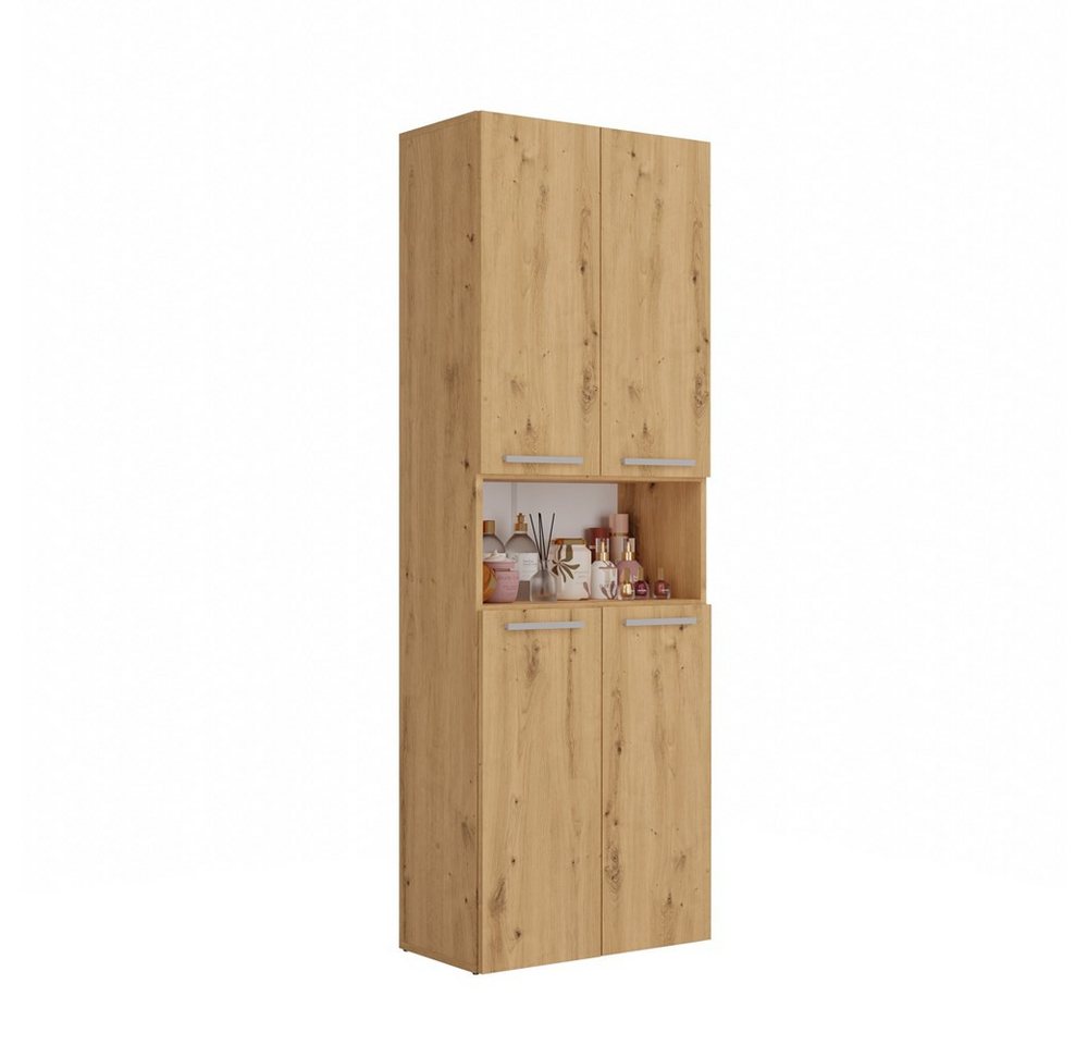 MAGOWA Badkommode Badezimmerschrank NEL 2 mit Türen & Körben, in verschiedenen Farben (Höhe: 174 cm - Breite: 60 cm - Tiefe: 30 cm), In mehreren modernen Farbvarianten wählbar von MAGOWA