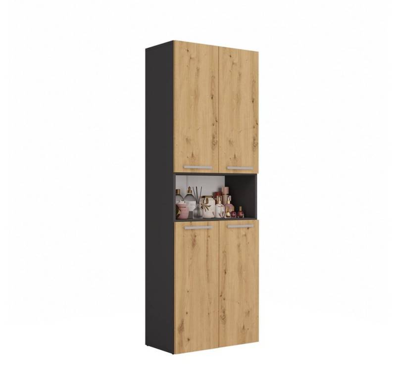 MAGOWA Badkommode Badezimmerschrank NEL 2 mit Türen & Körben, in verschiedenen Farben (Höhe: 174 cm - Breite: 60 cm - Tiefe: 30 cm), In mehreren modernen Farbvarianten wählbar von MAGOWA