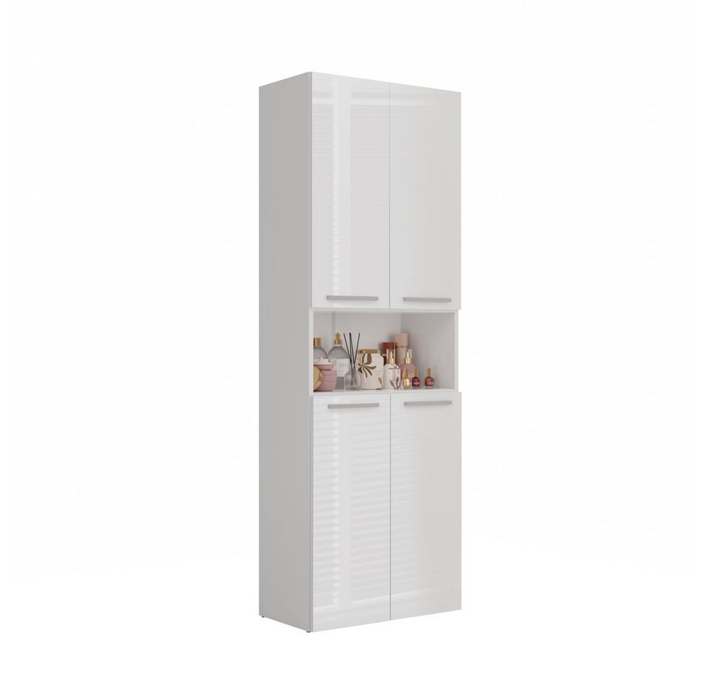 MAGOWA Badkommode Badezimmerschrank NEL 2 mit Türen & Körben, in verschiedenen Farben (Höhe: 174 cm - Breite: 60 cm - Tiefe: 30 cm), In mehreren modernen Farbvarianten wählbar von MAGOWA