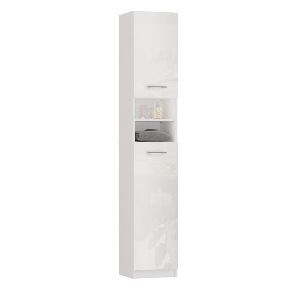 MAGOWA Badkommode Moderner Badezimmerschrank MARBELA - Säulenregal (auch kombinierbar im Set), Schlank & platzsparend - nur 32 cm breit von MAGOWA