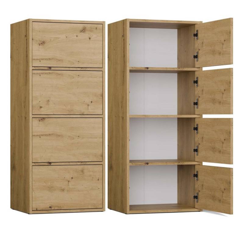 MAGOWA Kommode ALMA moderne Kommode mit TIP-ON System, Höhe: 119 cm - Breite: 50 cm - Tiefe: 40 cm von MAGOWA