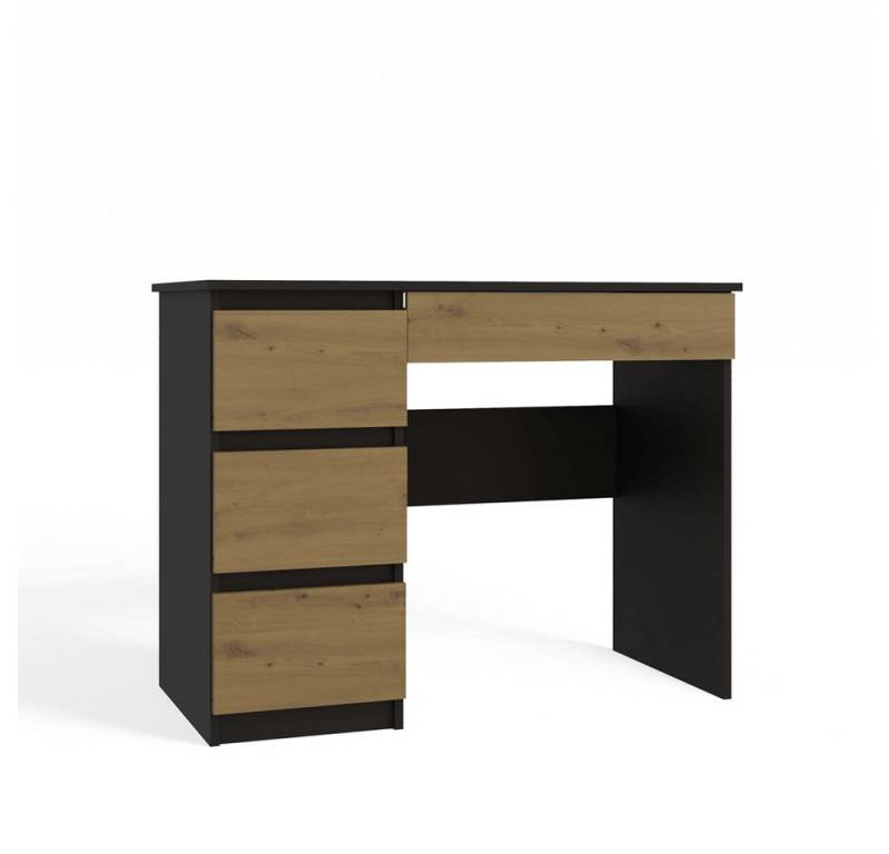 MAGOWA Schreibtisch Funktionaler Schreibtisch „MIJAS“ – 4 Schubladen (Links oder Rechts) (1 Tisch), ideal für Homeoffice, Jugendzimmer und kleine Räume von MAGOWA