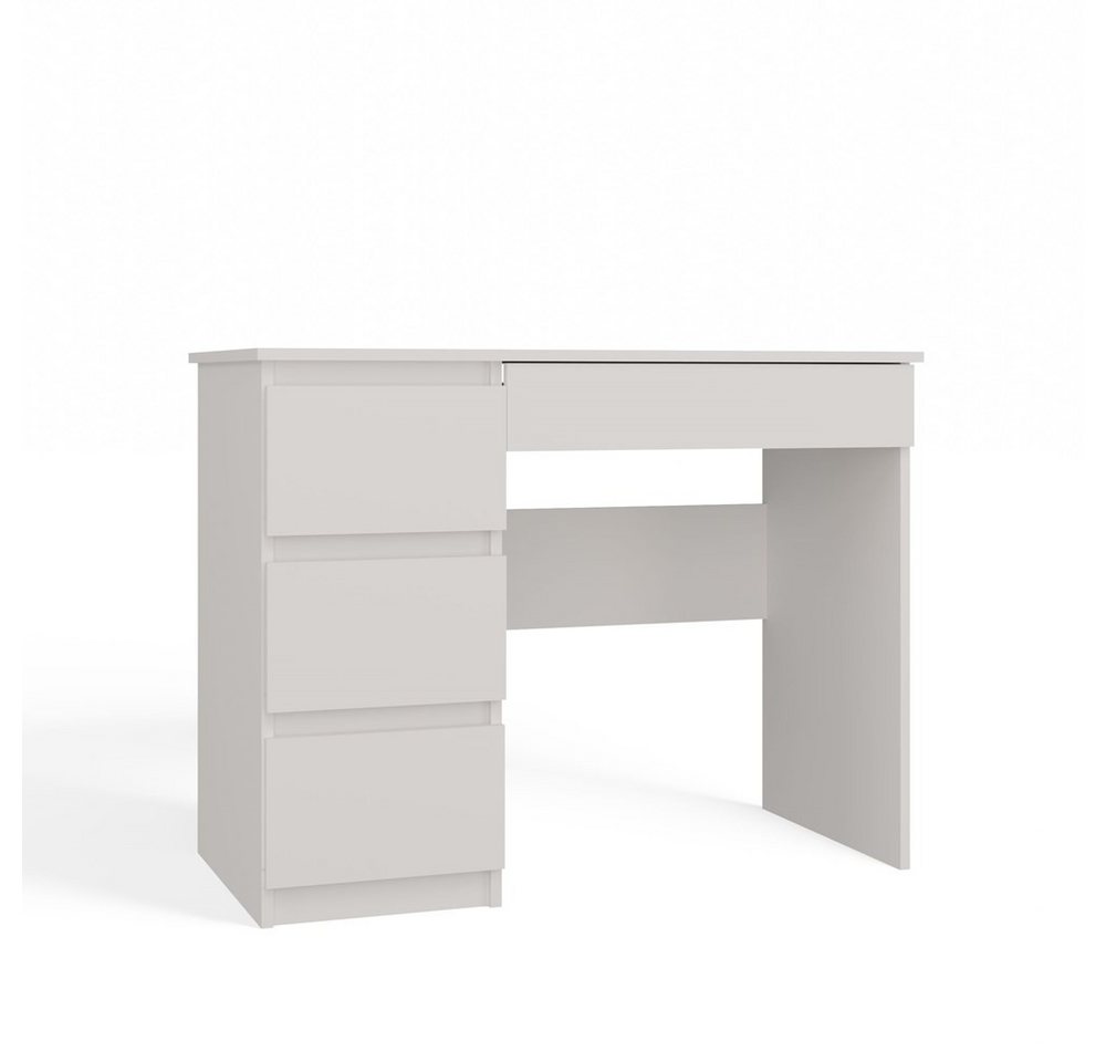 MAGOWA Schreibtisch Funktionaler Schreibtisch „MIJAS“ – 4 Schubladen (Links oder Rechts) (1 Tisch), ideal für Homeoffice, Jugendzimmer und kleine Räume von MAGOWA
