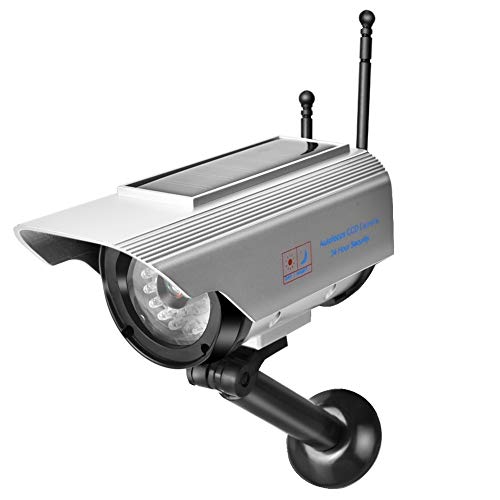 MAGT Kamera Attrappe, Solarenergie LED Dummy Kamera Outdoor Fake Überwachungskamera Sicherheit Dummy Dome Kamera von MAGT
