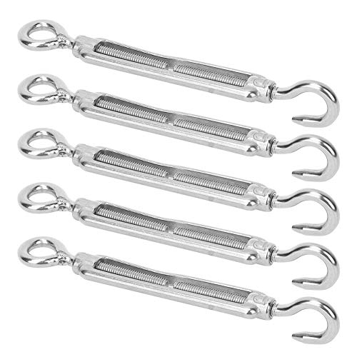 MAGT Drahtspanner, 5Pcs 304 Edelstahl Drahtseilspanner Haken & Öse Spannschloss für Innen/Außen(M5) von MAGT