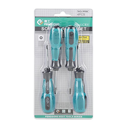 MAGT Dreieck Schraubendreher Set, 4 Stück Magnetischer Schraubenzieher Set Präzision Schraubendreher mit Magnetischer Multifunktional Handwerkzeug von MAGT
