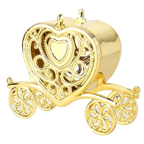 MAGT Hochzeit Süßigkeiten Boxen, 12 Stück Romantische Royal Herz Shpaed Beförderung Candy Boxen Geschenkbox für Hochzeit Party Geschenke(Gold) von MAGT