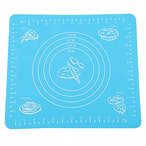 MAGT Silikon Backmatte, Teigmatte rutschfest Knetunterlage Teigunterlage Antihaft-Rollteigpad Silicon Liner Cookie Backmatten Backzubehör von MAGT