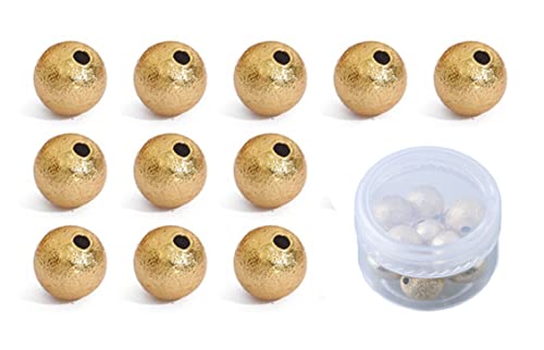 MAHAVIMOKSA 1 Box 10 Stück 8 mm 18 Karat echt vergoldete Abstandshalter Perlen Dull Polish Perlen für DIY Handwerk Schmuckherstellung MAHAVIMOKSA 1 Box 10 Stück 8 mm 18 Karat echt vergoldete Abstandshalter Perlen Dull Polish Perlen für DIY Handwerk Schmuckherstellung von MAHAVIMOKSA