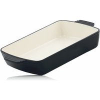 Mahlzeit - Gusseisen Auflaufform eckig 3,8 Liter Blue Berry Induktionsgeeignet, inkl. 2 Griffe von MAHLZEIT