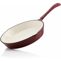 Gusseisen Bratpfanne emailliert ø 24 cm Dark Cherry Gußeisenpfanne mit zwei Ausgießern - Mahlzeit von MAHLZEIT