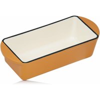 Mahlzeit Gusseisen Auflaufform eckig 1,6 Liter Sunny Orange Induktionsgeeignet, inkl. 2 Griffe von MAHLZEIT