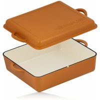 Mahlzeit - Gusseisen Bräter emailliert 10,5 Liter Sunny Orange Bräter 2in1 mit Bratpfanne Mahlzeit - Gusseisen Bräter emailliert 10,5 Liter Sunny Orange Bräter 2in1 mit Bratpfanne von MAHLZEIT